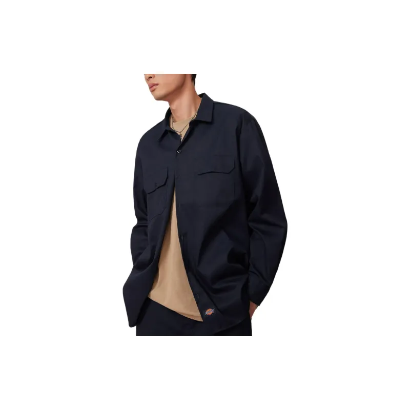 Dickies Shirts Men Dark Marine Blue-1