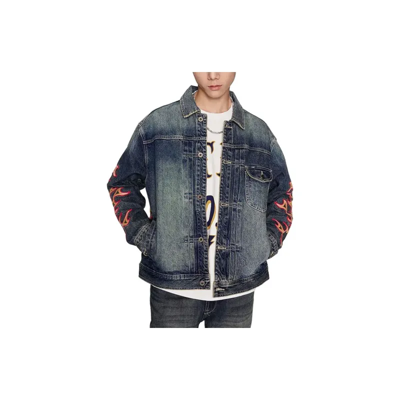 Lee Denim Jacket Men's Medium Blue-1