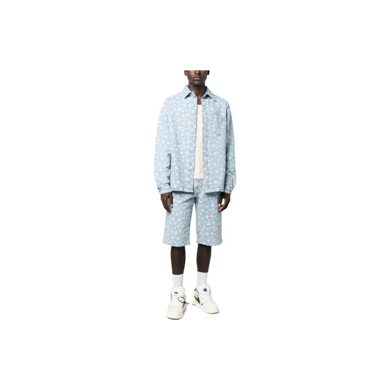 CDG Denim Shorts Men Denim Blue-1