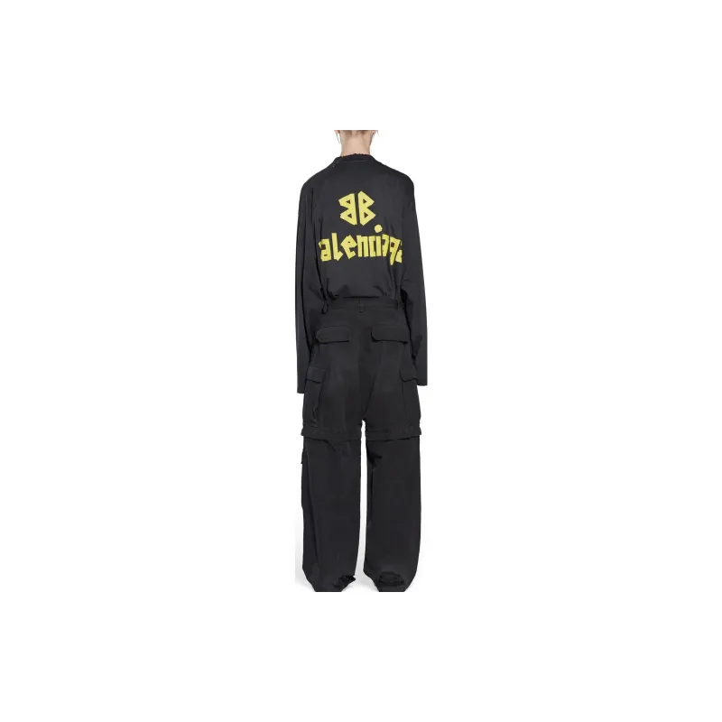 Balenciaga SS23 Casual Pants Loose Fit Unisex Black-3