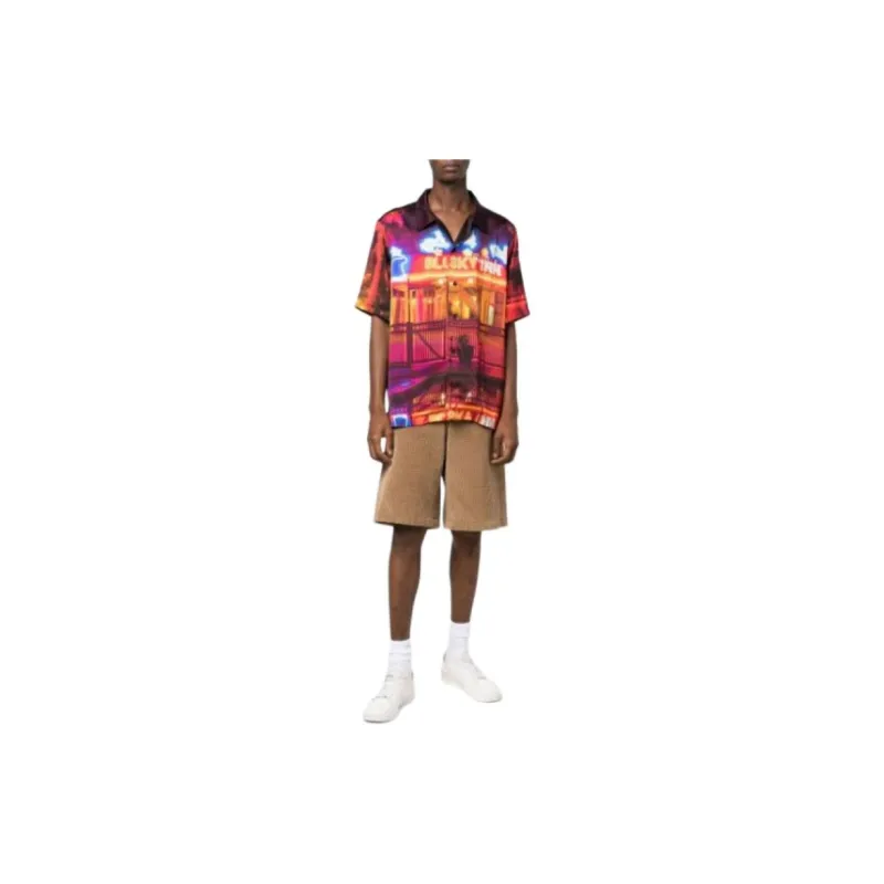 Blue Sky Inn Graphic print Satin Shirt-1