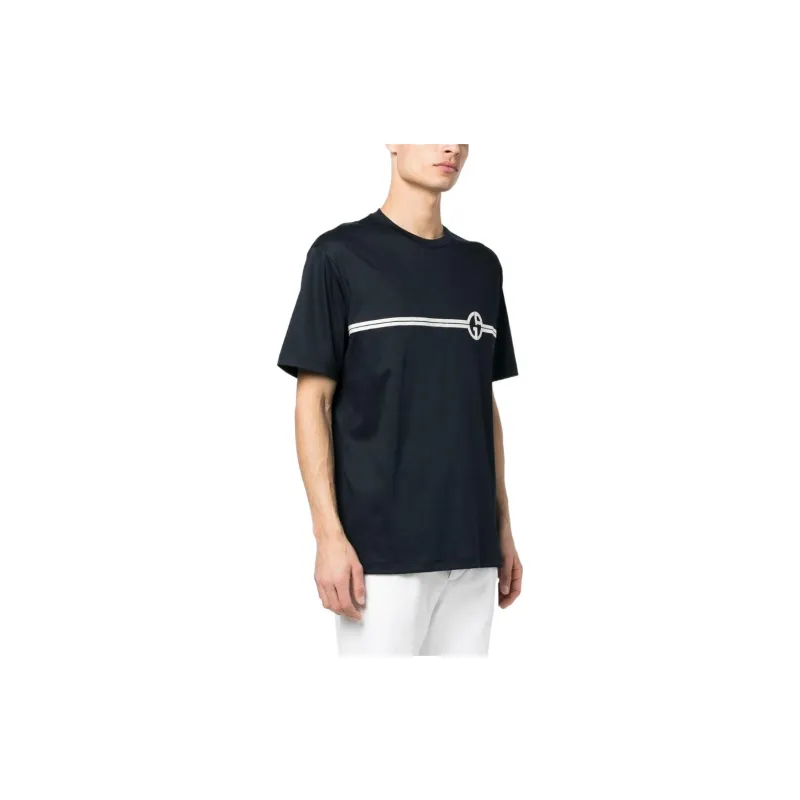 GIORGIO ARMANI T Shirts Men Blue-3