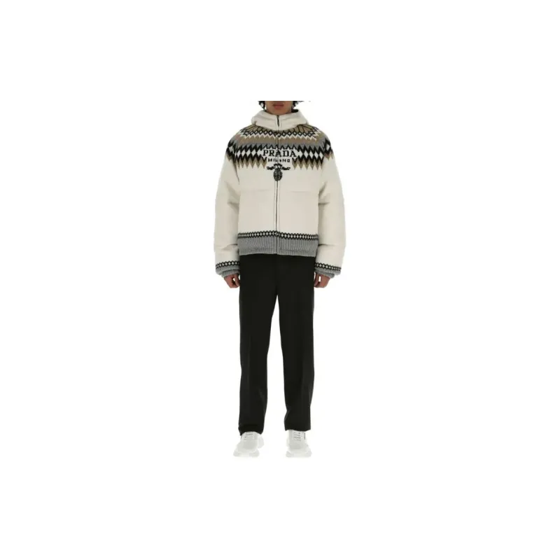 PRADA Jackets Coats Men's White-2