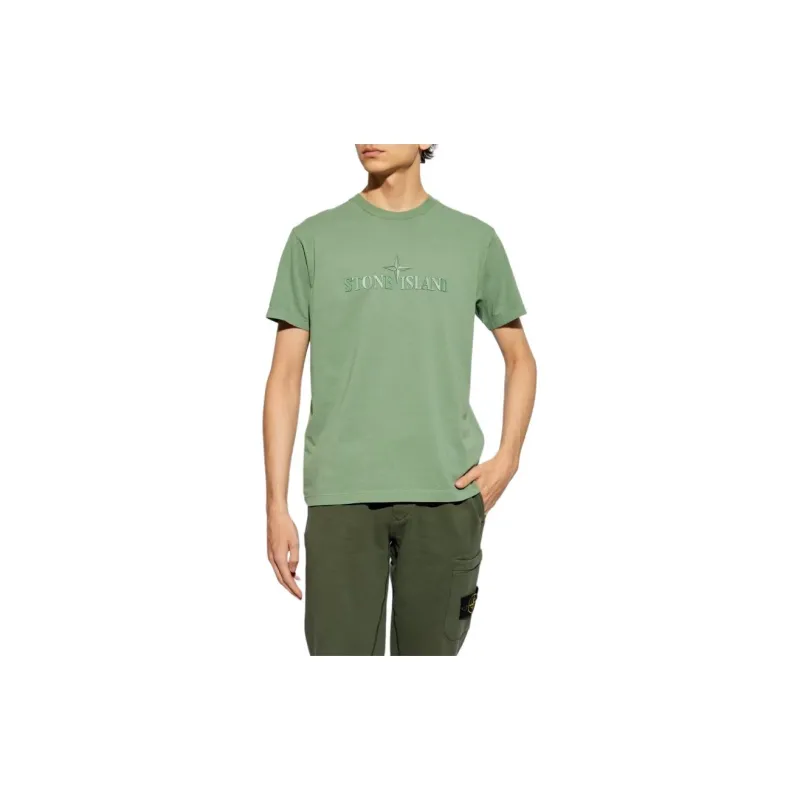 STONE ISLAND Logo Printed Crewneck T Shirt-2