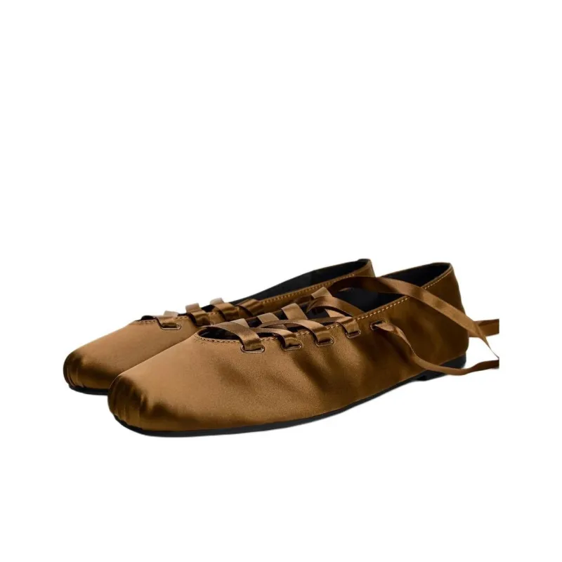 ZARA Casual Single Shoes 1cm Women's Tawny-2