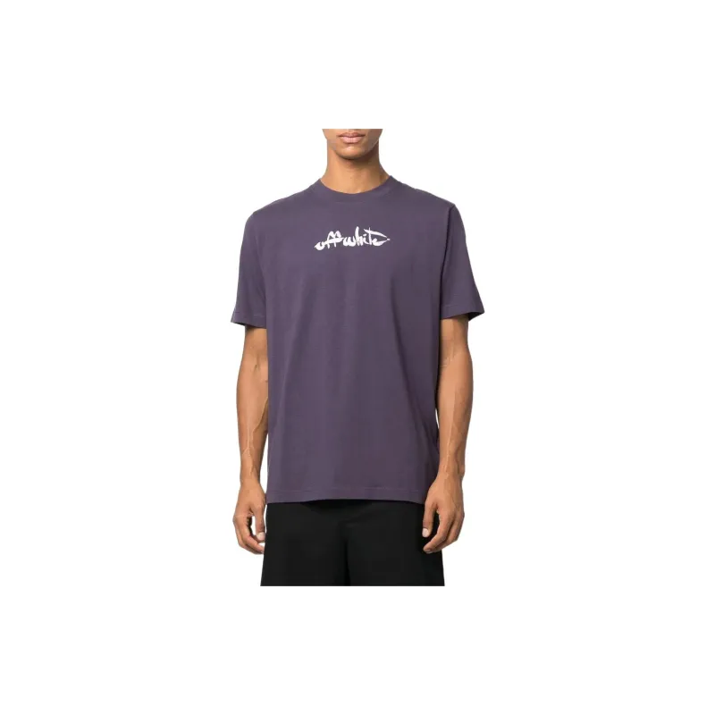 OFF WHITE T Shirts Men Purple-1