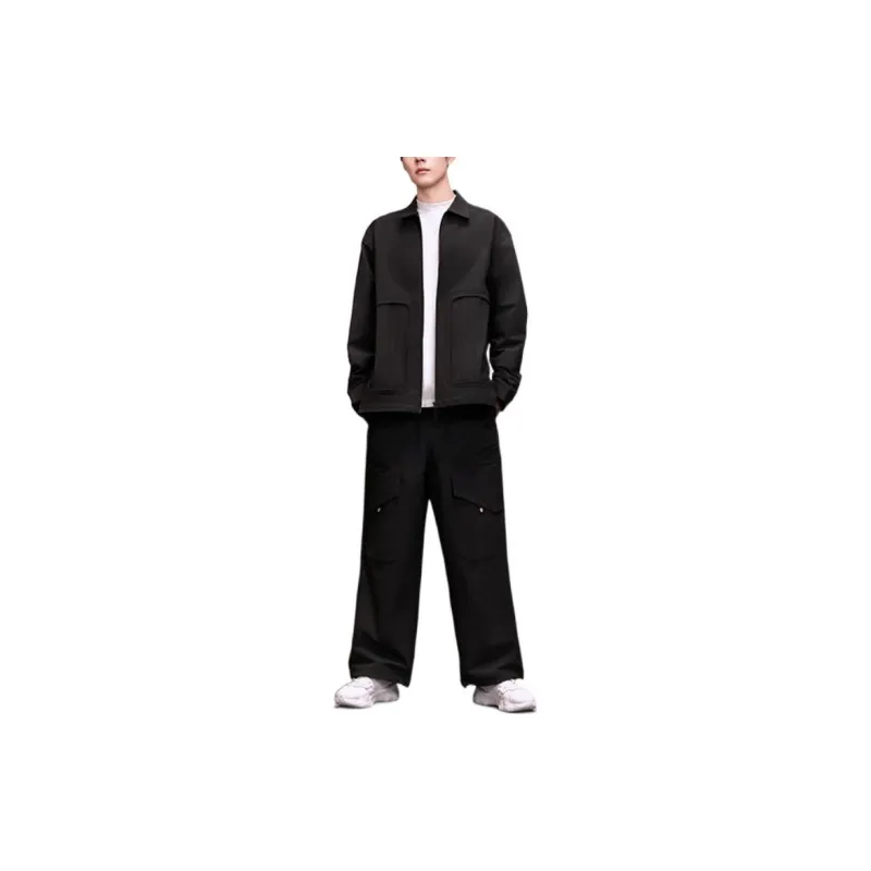 LiNing Li Ning X Jackie Chan Co-branded Kung Fu Series Jackets Men Charcoal Black-2