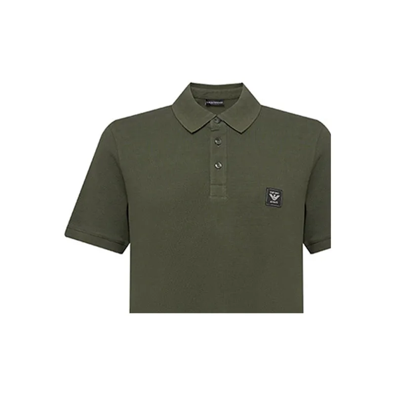 EMPORIO ARMANI SS24 Polo Shirt Men's Army Green-3