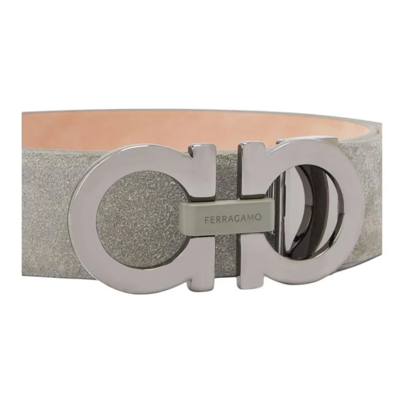 FERRAGAMO Gancini Suede Belt-2