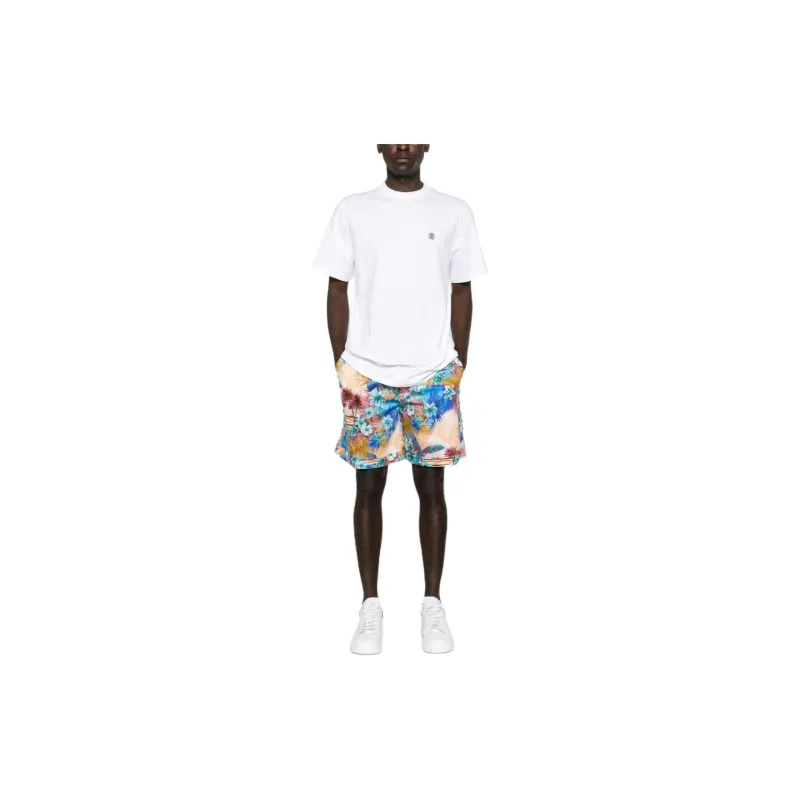 Roberto Cavalli Monogram embroidered Cotton T shirt-1