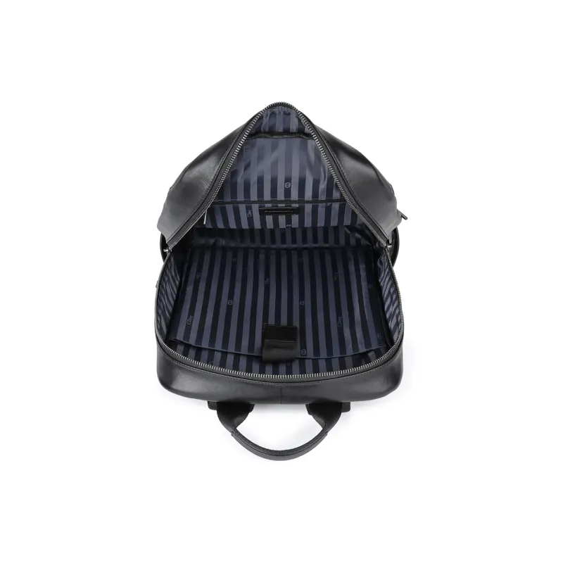 Chrisdien Deny Cow Leather With Fabric Backpack Regular Men's Black-4