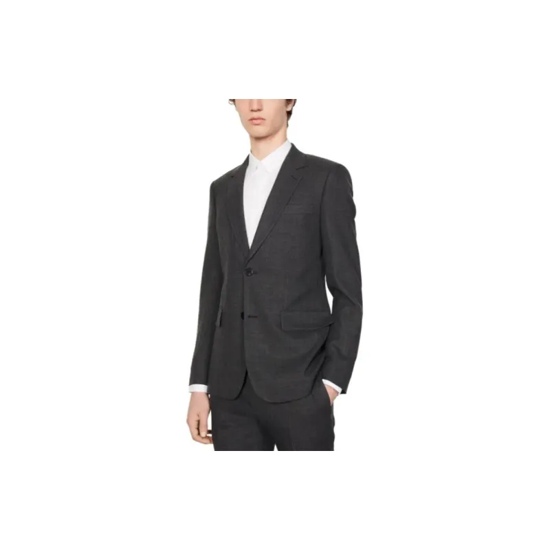 Sandro Single breasted Wool Suit Jacket-3