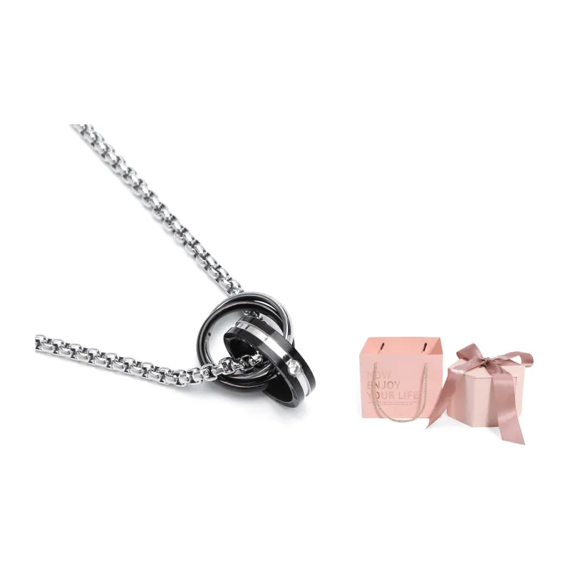 GENANX Necklaces Unisex Silver White-8