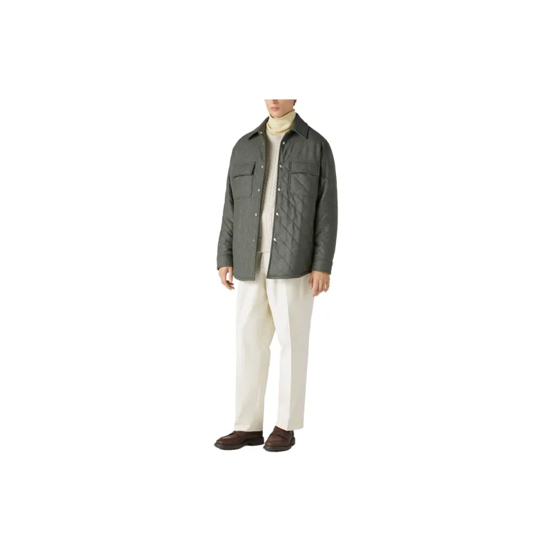 Loro Piana Hemdjacke Shonai Jackets & Coats Men's Green-2