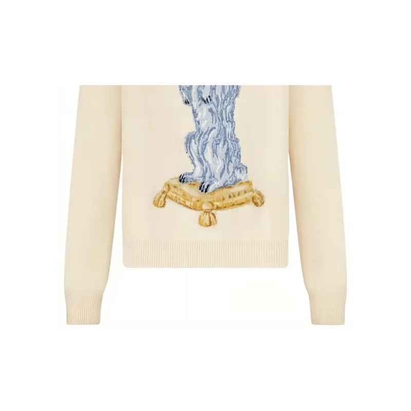 DIOR FW22 Men Cartoon Crewneck Pullover Cashmere Sweater-5