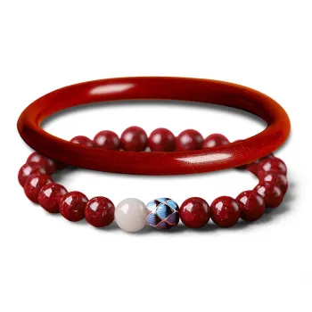 GUDS GAVE Cinnabar Jade Bracelet Good Luck Unisex