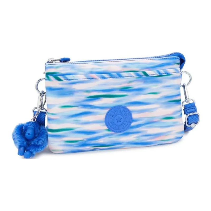 Kipling Recycled Polyamide Shoulder Bag, Crossbody Bag Unisex Diluted Blue-1