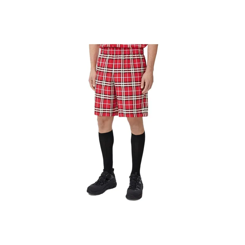 Burberry Check Print Track Shorts-1