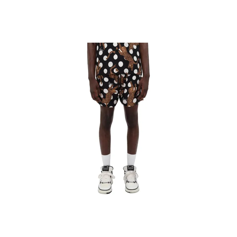 AMIRI Leopard Polka Dots Silk Short-1
