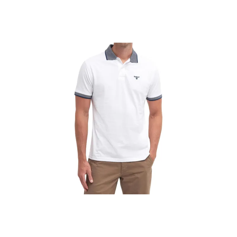 BARBOUR SS24 Polo Shirt Men's White-2