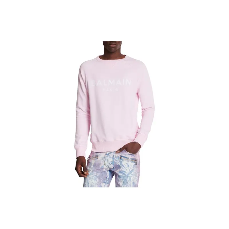 BALMAIN Paris Logo print Cotton Sweatshirt-5