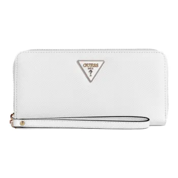 GUESS Artificial Leather Wallet Large Size Women's White