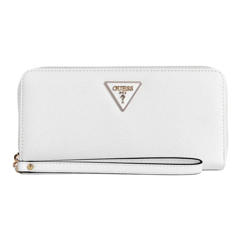 GUESS Artificial Leather Wallet Large Size Women's White-0