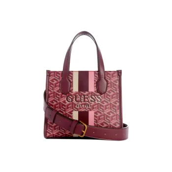 GUESS Artificial Leather Tote Bag Shopping Bag Shoulder Bag Crossbody Bag Handbag Mini Women's Red