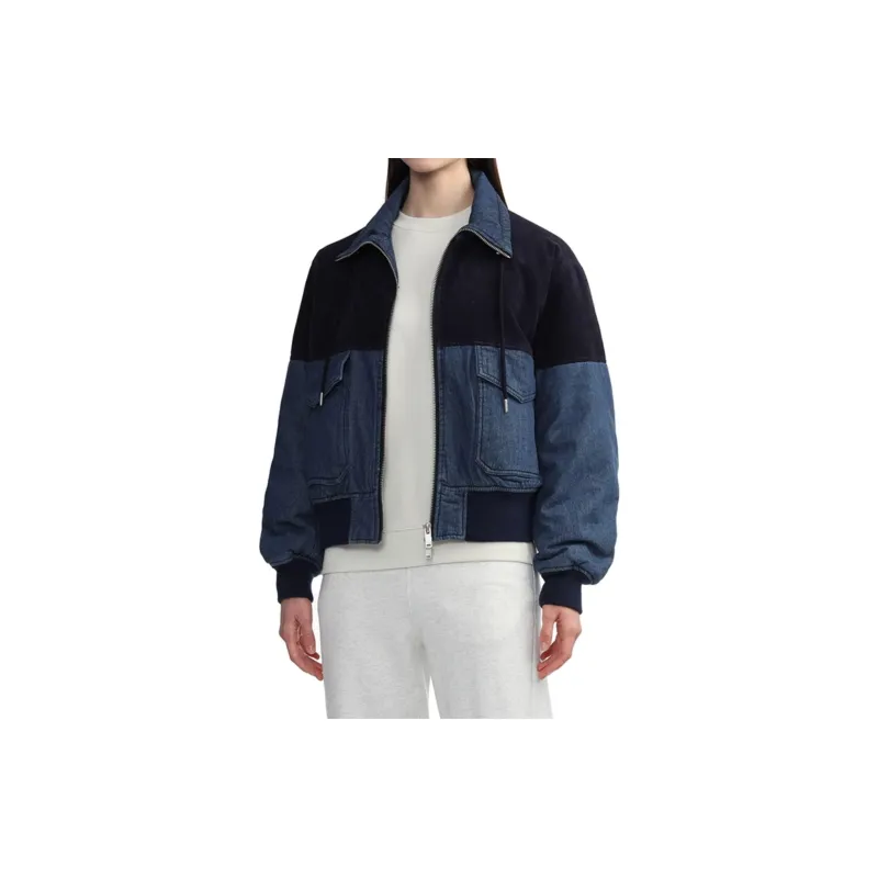 FIVE CM Logo appliqué Panelled Bomber Jacket-2