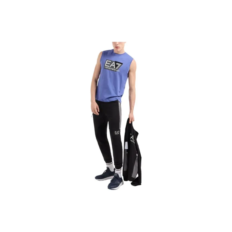 EMPORIO ARMANI EA7 SS24 T Shirt Men's Blue Purple-1