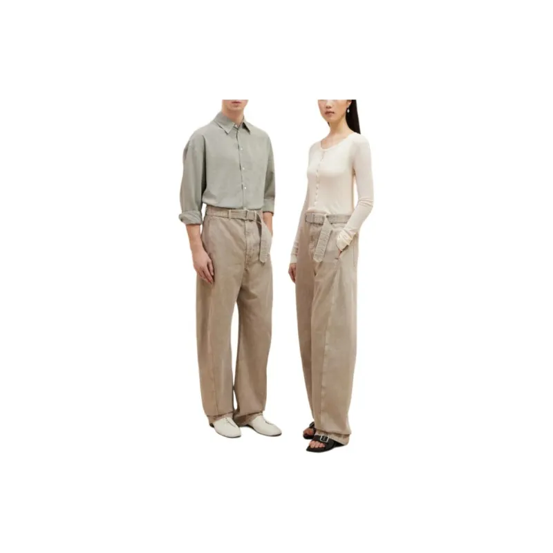 Lemaire Belted Straight-leg Jeans-1