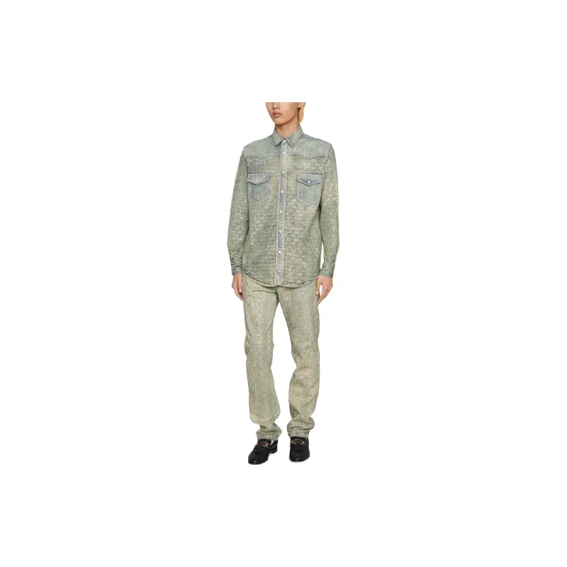 GUCCI Jeans Men Green-1