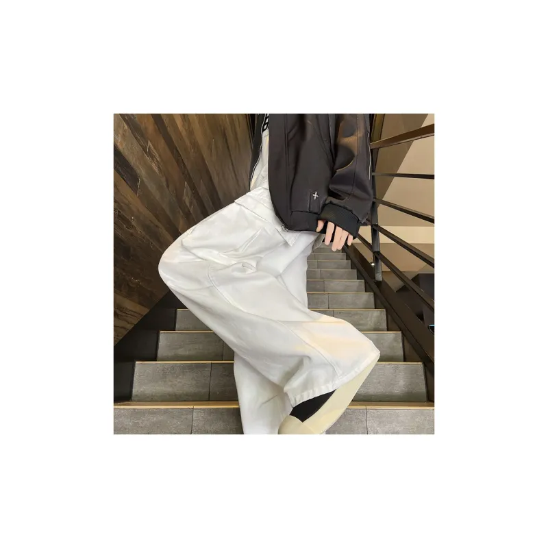 GOOSELIAR Jeans Unisex White-3