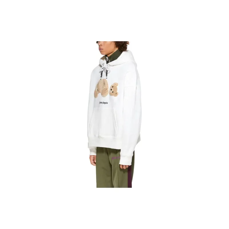PALM ANGELS Embroidery Bear Hoodie-2