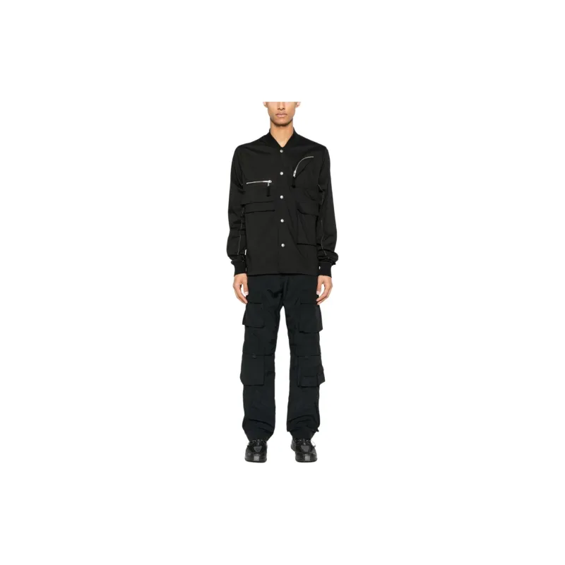 Thom Krom Band collar Multi pocket Shirt-2