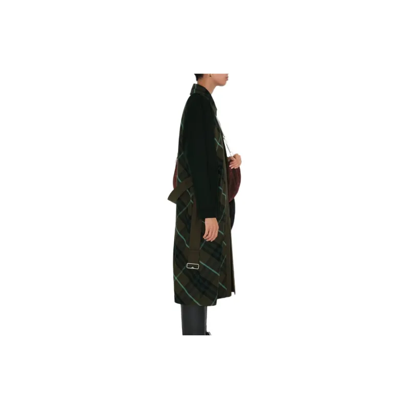 Burberry Check Plaid Belted Reversible Trench Coat-4