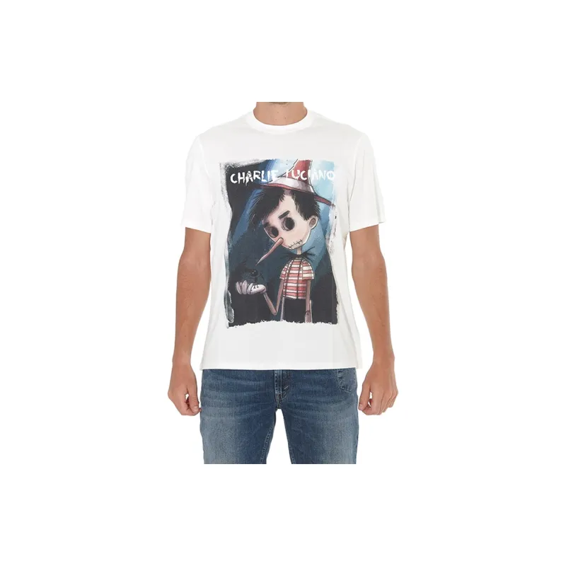 Charlie Luciano T Shirt Unisex White-3