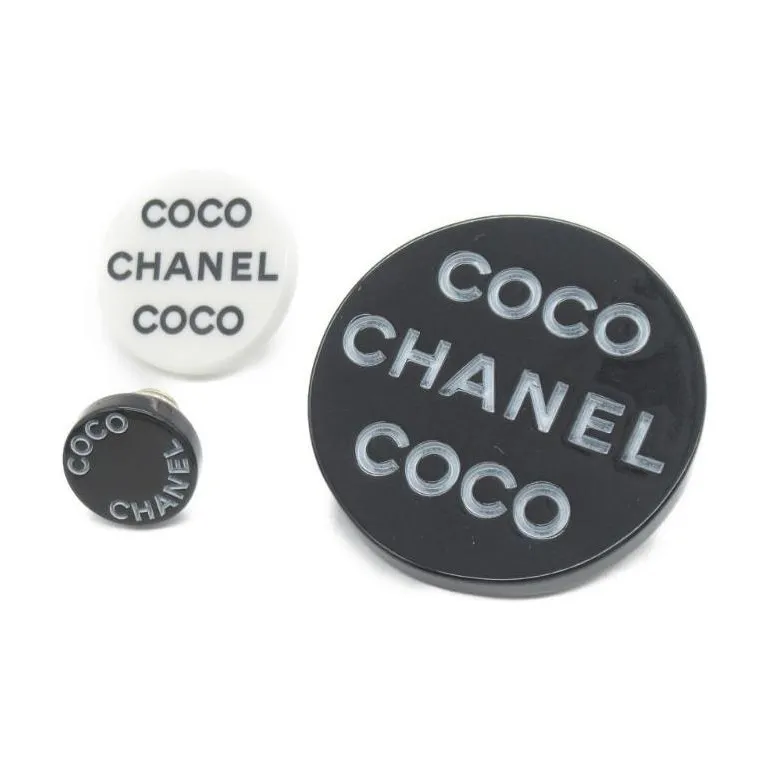 CHANEL Pre-Owned 1986-1988 Logo Three-piece Pins Set-1