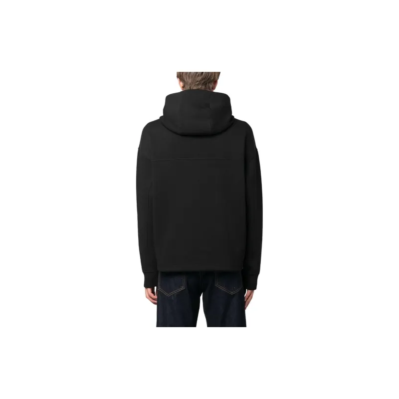 EMPORIO ARMANI Logo embroidered Cotton Hoodie-2