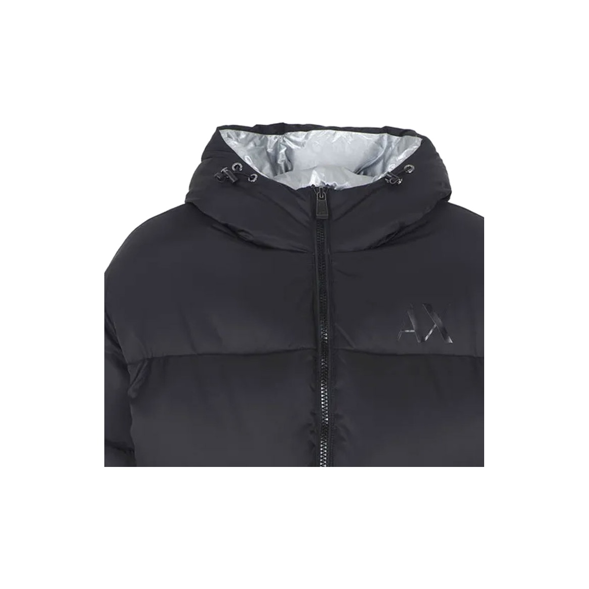 Armani exchange hooded down jacket black on sale