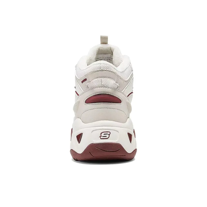 Skechers DLITES Anti Slip Wear Resistant High Top Casual Shoes Women's Ecru-4