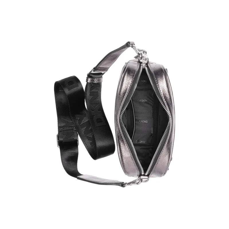 DKNY Artificial Leather Shoulder Bag Crossbody Bag Women's Gray-4