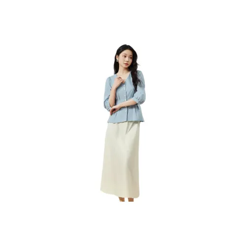 Love to serve Two Piece Skirt Sets Women's Glacier Blue