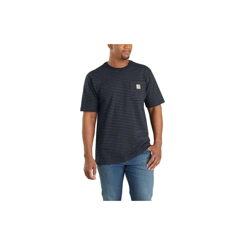 Carhartt T Shirts Men Black Stripes-2