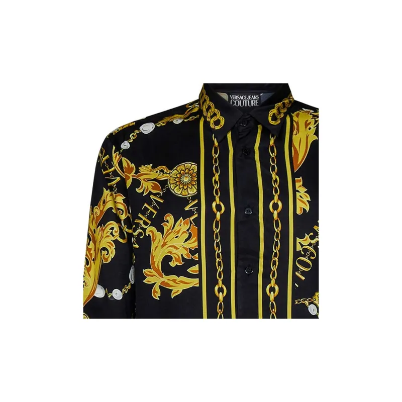 VERSACE JEANS COUTURE Baroque Pattern Button Up Shirt-7