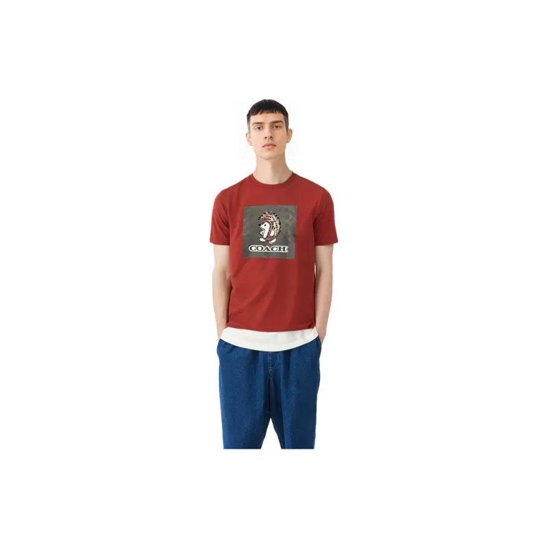 COACH T-Shirts Men Red-4