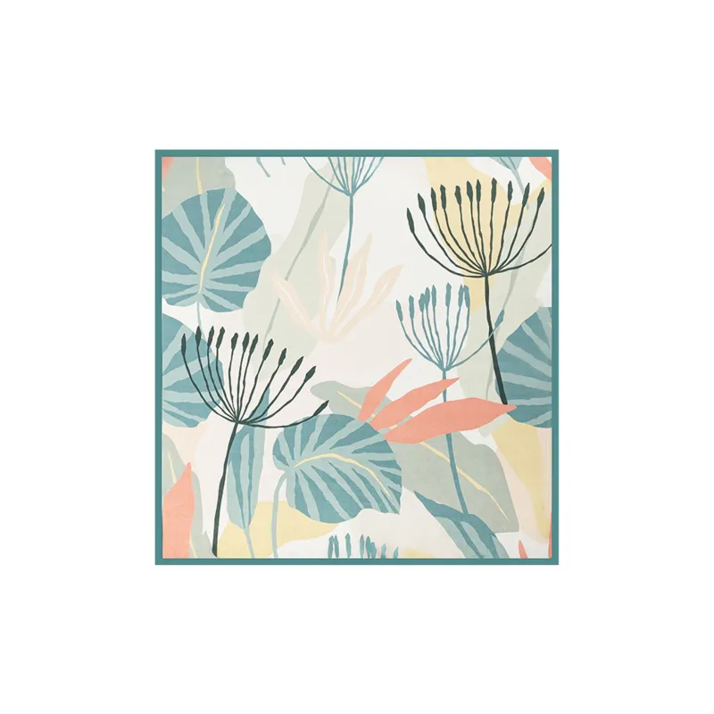 Shanghai Story 100% Mulberry Silk Silk Scarves Women's Patch Bamboo Leaf Flower Gift Box Set-59