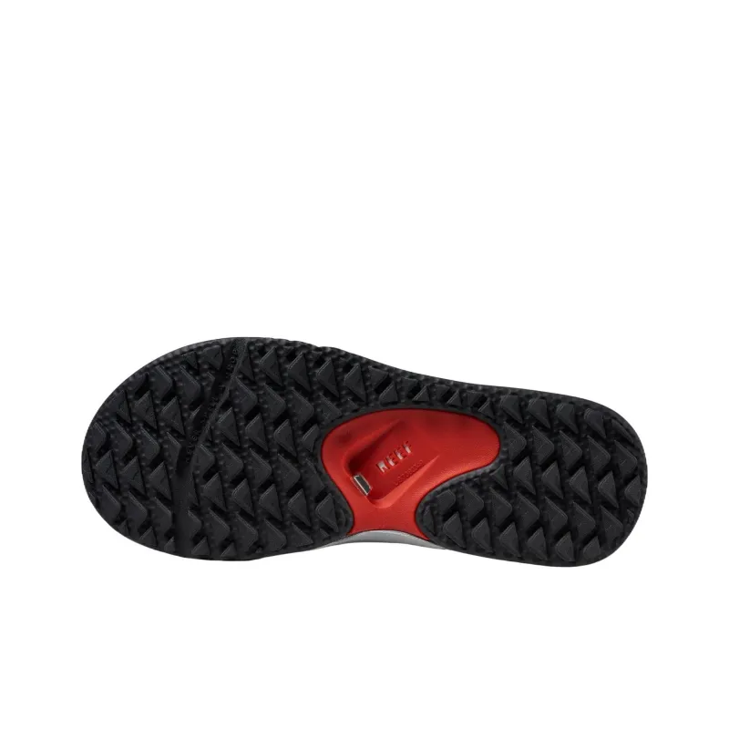 REEF Slip-Resistant Flip Flops Men's Gray Red-5
