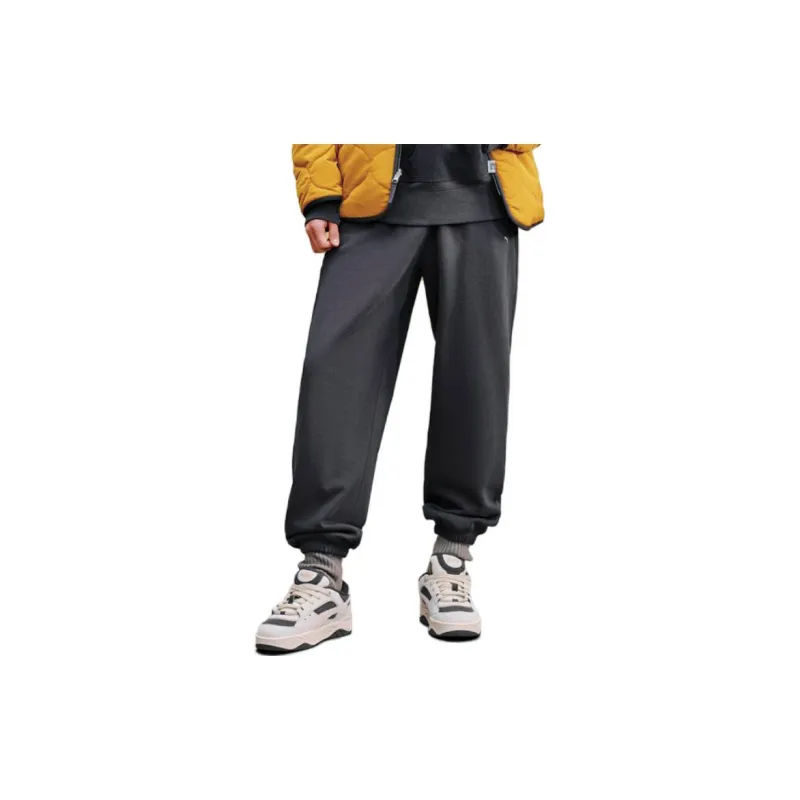 PUMA Knitted Sweatpants Unisex Charcoal Black-3