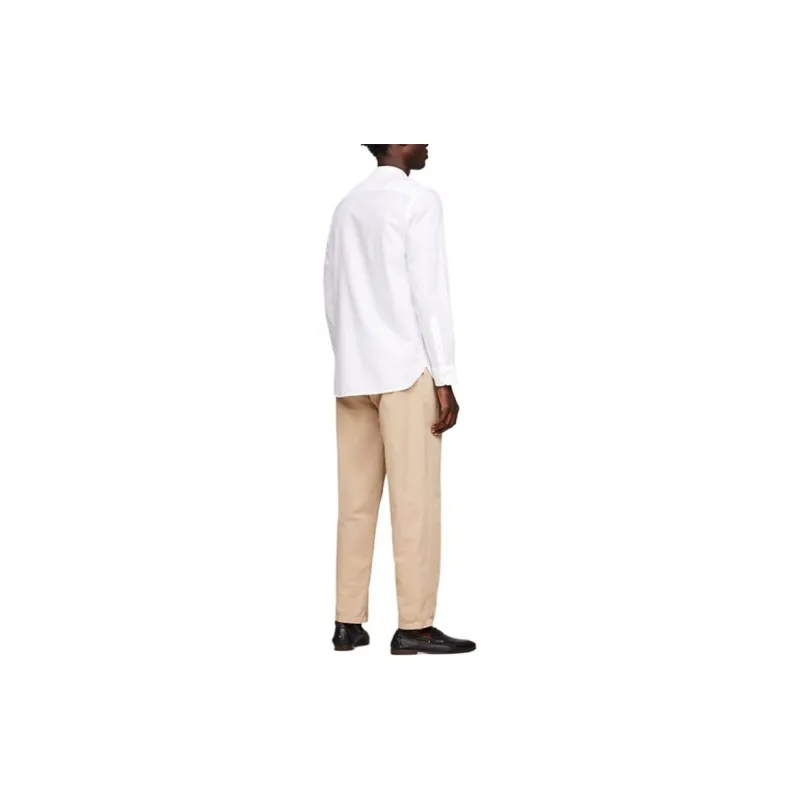 Tommy Hilfiger Band Collar Dobby Regular Fit Shirt T-Shirt Men's White-2